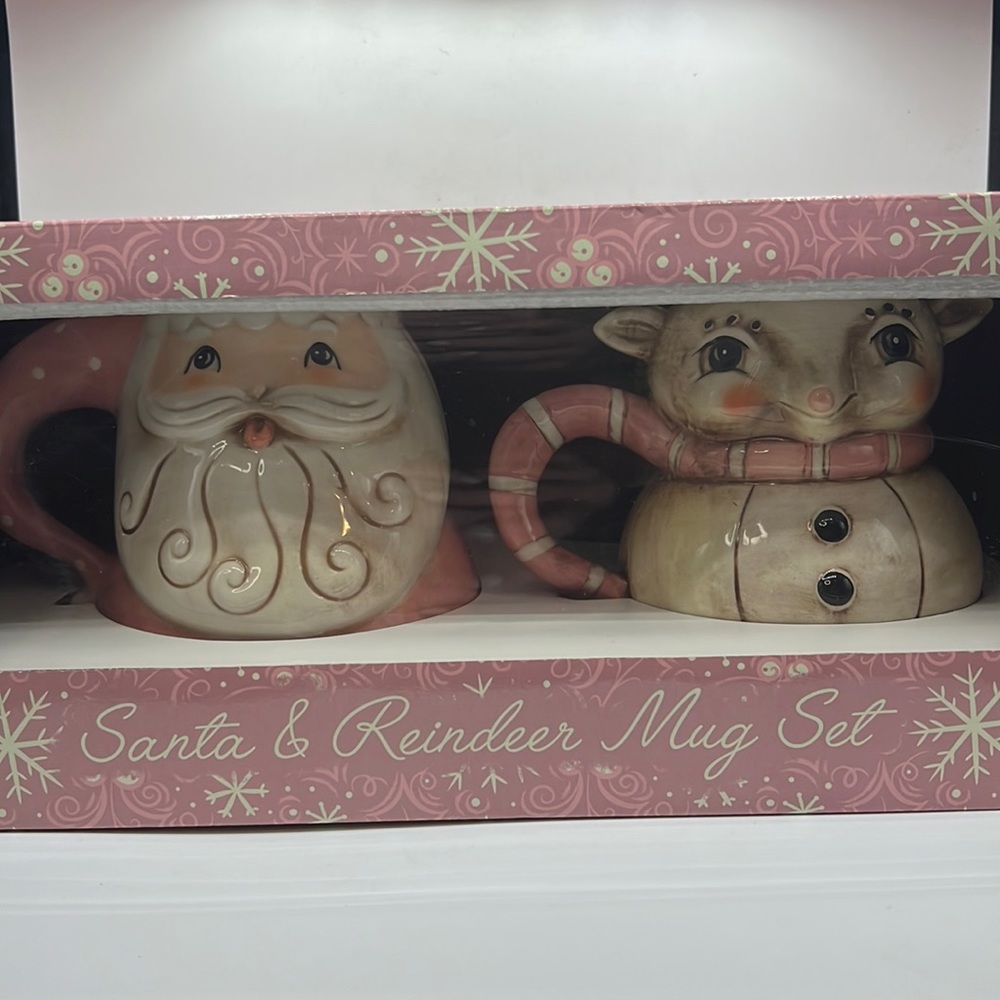 Johanna Parker Santa & REINDEER mug set